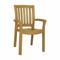 Siesta Sunshine Resin Dining Arm Chair Teak Brown, 4PK ISP015-TEA